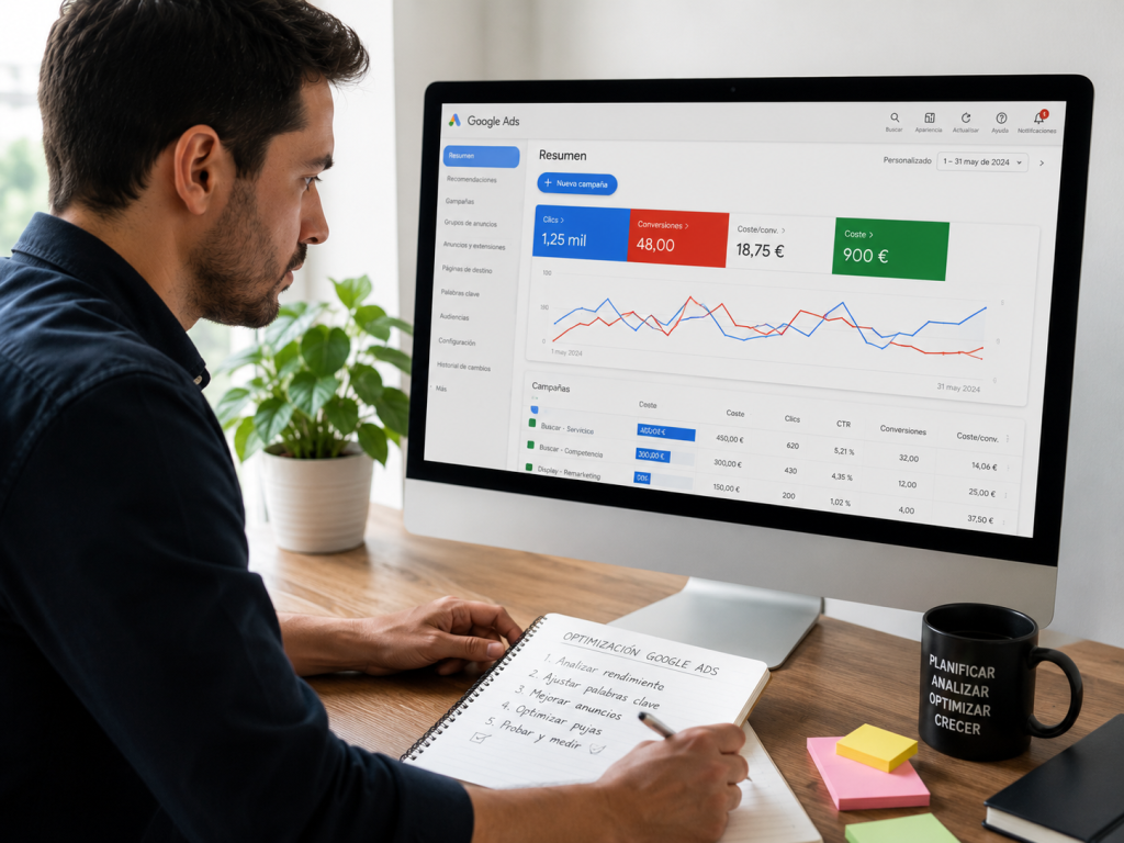 Cómo optimizar una campaña de Google Ads paso a paso