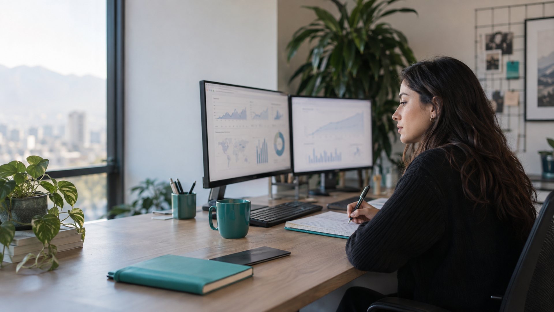 Analista revisando métricas de SEO en Search Console y GA4